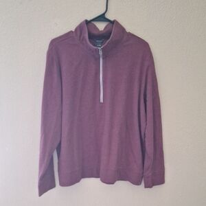 Eddie Bauer Red Turtleneck Sweater Cozy Cowl Design